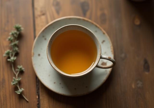 Zen-henkinen teekuppi ja luonnonvaloa