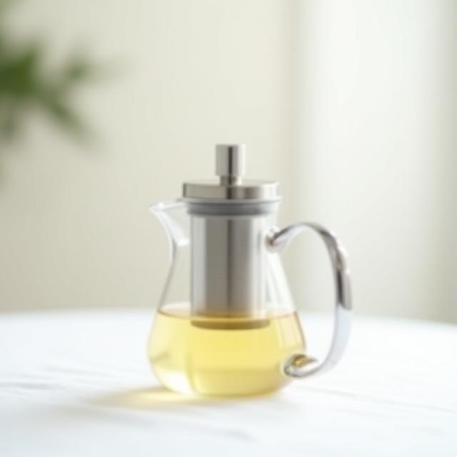 Minimalistinen lasinen teekannu